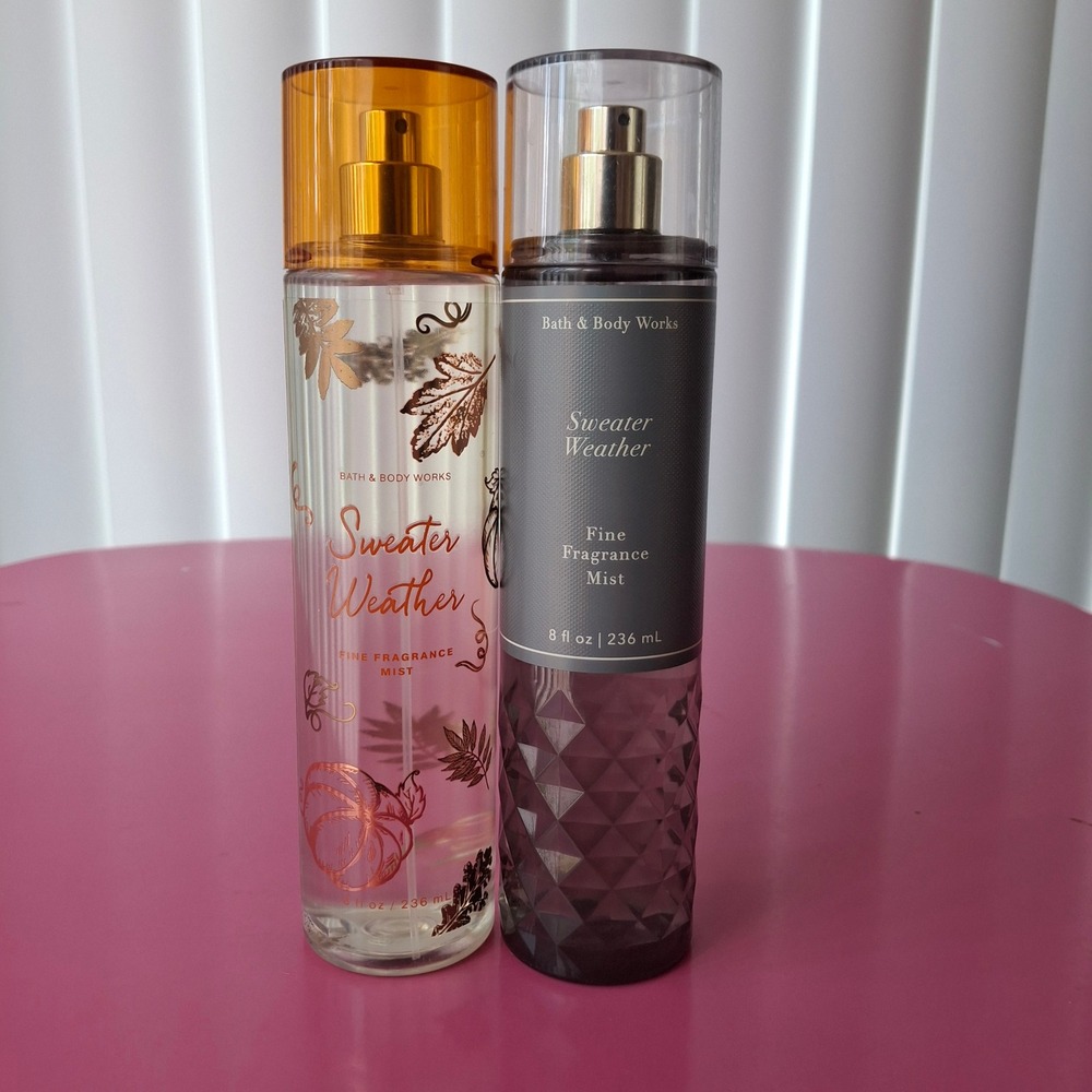 Bath & Body Works SWEATER WEATHER Fine Fragrance Mist 8 oz Set of 2